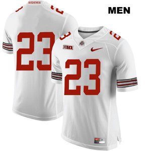 Men's NCAA Ohio State Buckeyes De'Shawn White #23 College Stitched No Name Authentic Nike White Football Jersey DD20M80JY